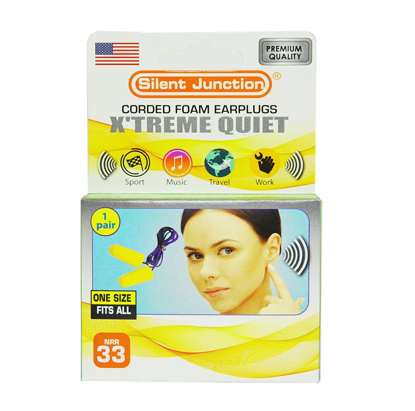 SILENT JUNCTION X’TREME QUIET EARPLUG SAFE SOFT COMFORT DISPOSABLE FOAM